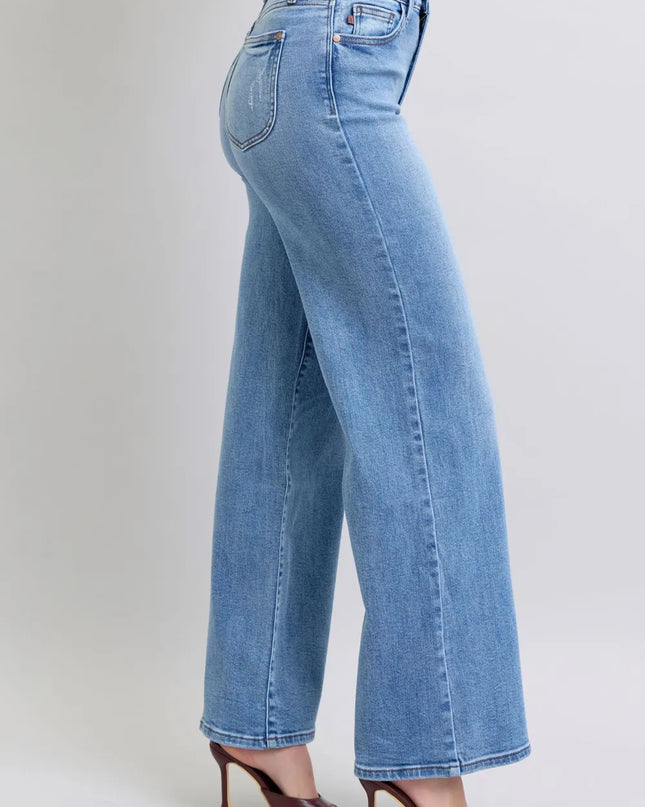 Judy Blue Full Size Wide Leg Jeans with Pockets