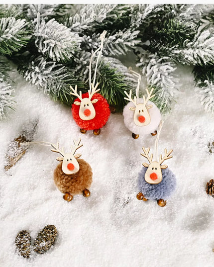 Christmas Reindeer Decorative Ornament Red One Size