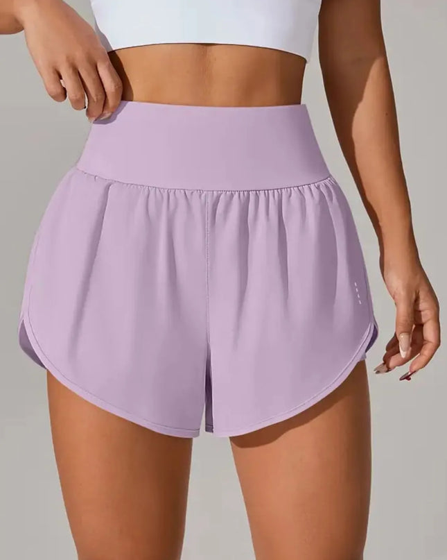 Pocketed High Waist Active Shorts 
