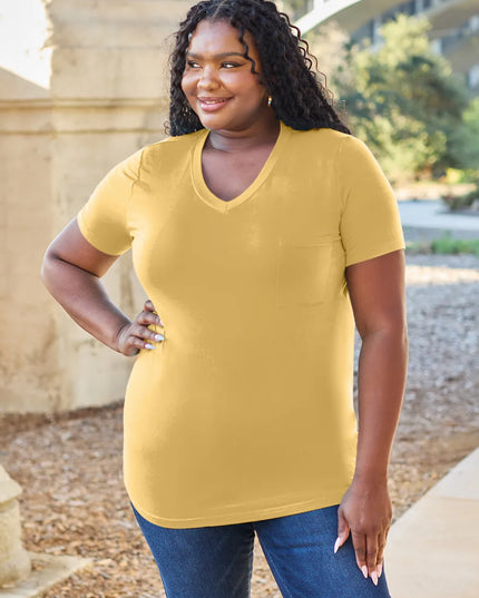 Basic Bae Bamboo Full Size V-Neck Short Sleeve T-Shirt