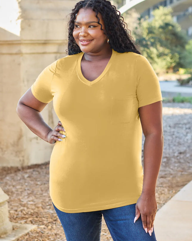 Basic Bae Bamboo Full Size V-Neck Short Sleeve T-Shirt