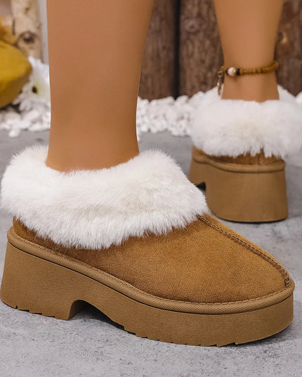 Cozy Fur-Lined Winter Platform Boots