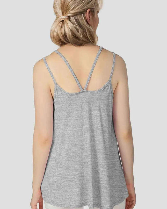 Basic Bae Bamboo Scoop Neck Double Spaghetti Straps Cami