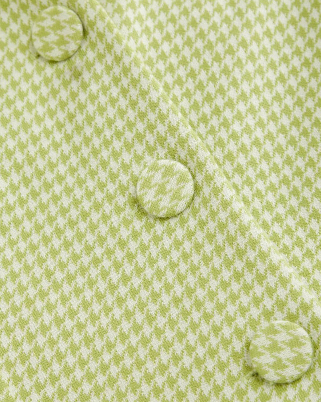 Gingham Button-Front A-Line Mini Dress