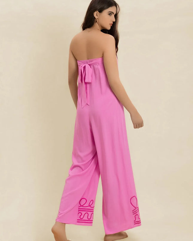 Wide Leg Tube Jumpsuit