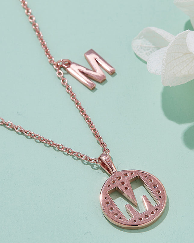 Adored Moissanite K to T Pendant Necklace