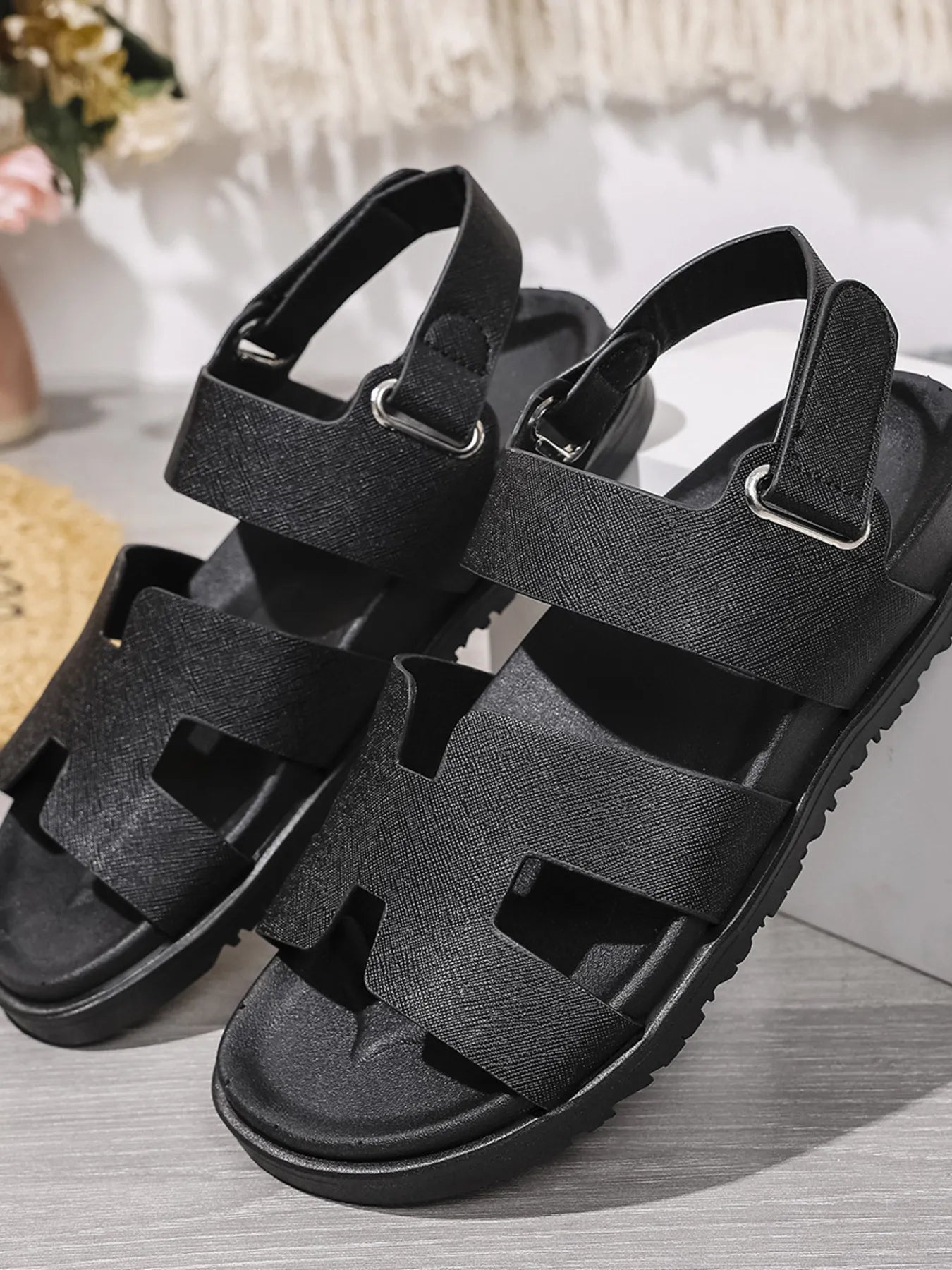 H-Style Gladiator Sandals with Ankle Strap
