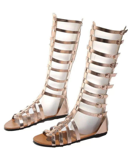 Strappy Sandals with Multiple Buckles