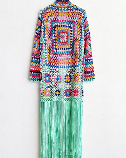 Fringe Tied Long Sleeve Cardigan