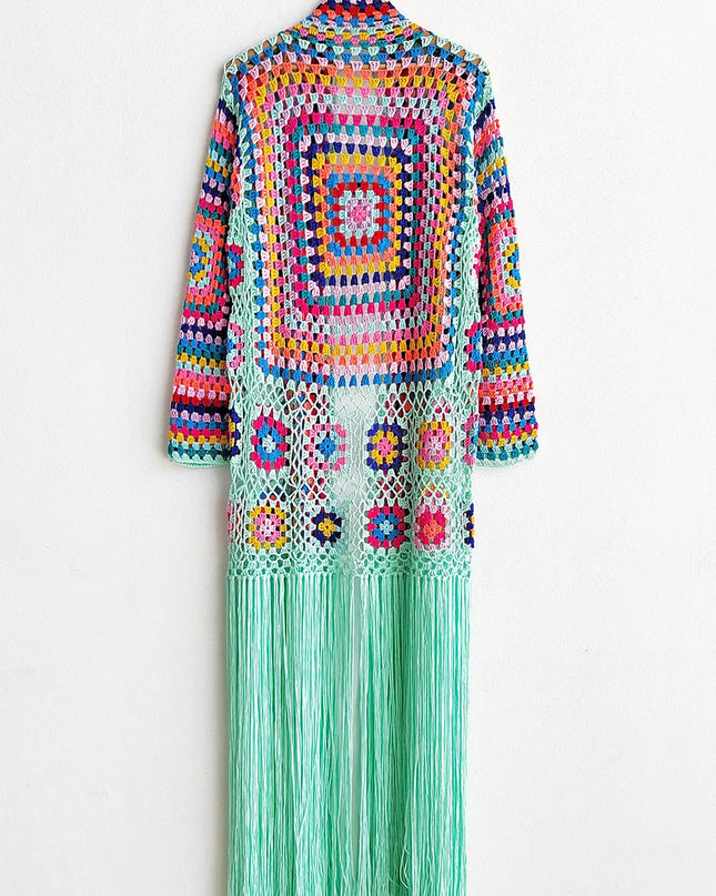 Fringe Tied Long Sleeve Cardigan