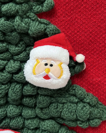 Christmas Tree Round Neck Long Sleeve Sweater