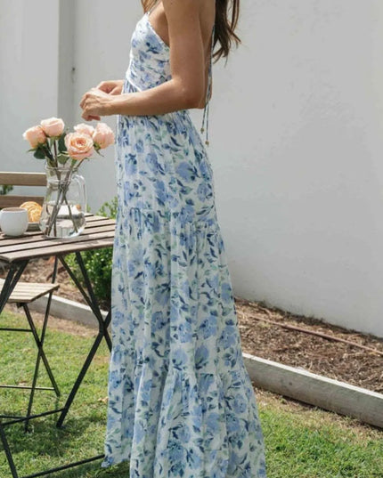 Printed Halter Neck Cami Dress