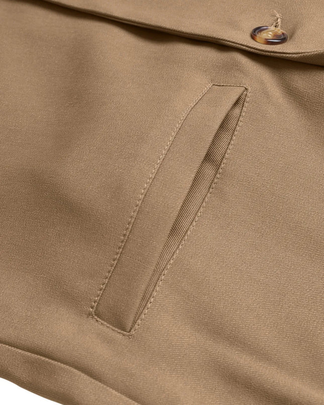 Lapel Collar Leopard Cuff Long Sleeve Blazer