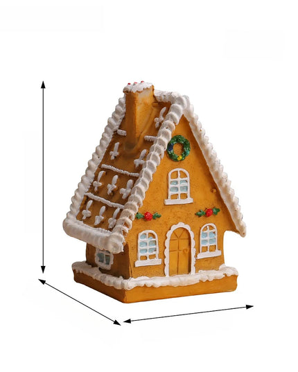 Christmas Resin Small House Micro Landscape Led Glowing House Christmas House Desktop Ornament Christmas Decoration T2-64b Model