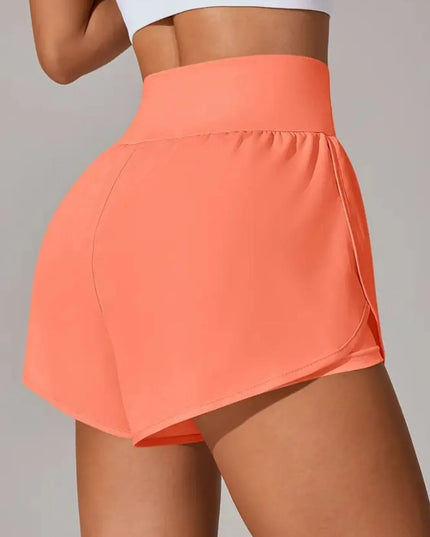 Pocketed High Waist Active Shorts 