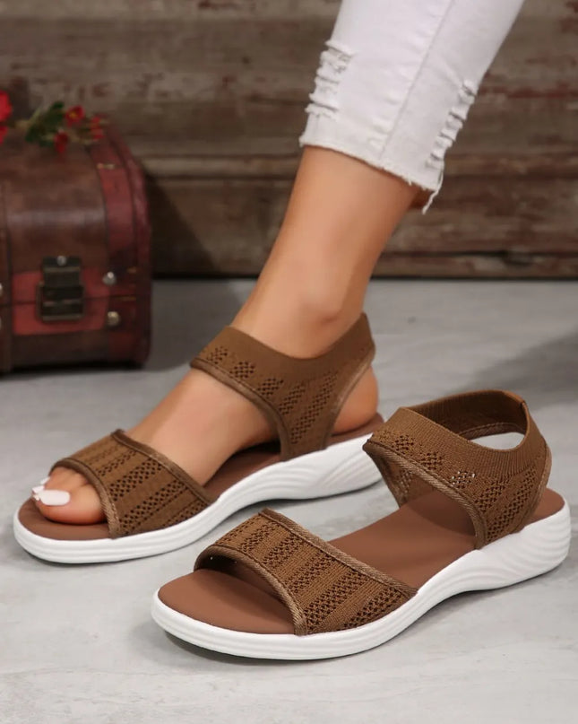 Peep Toe Cloth Sandals 