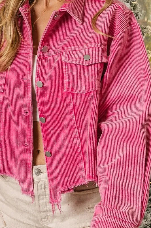 BiBi Vintage Washed Corduroy Jacket