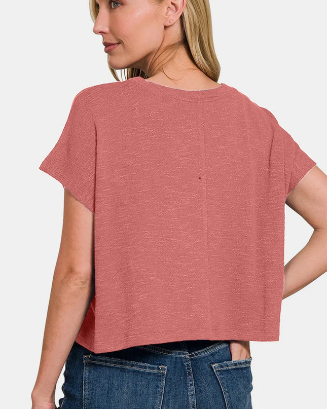 Zenana Round Neck Short Sleeve T-Shirt