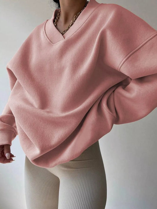 Dropped Shoulder Long Sleeve Oversized Sweatshirt