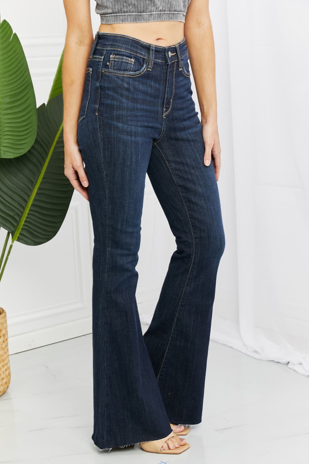 Judy Blue Full Size High Rise Flare Jeans