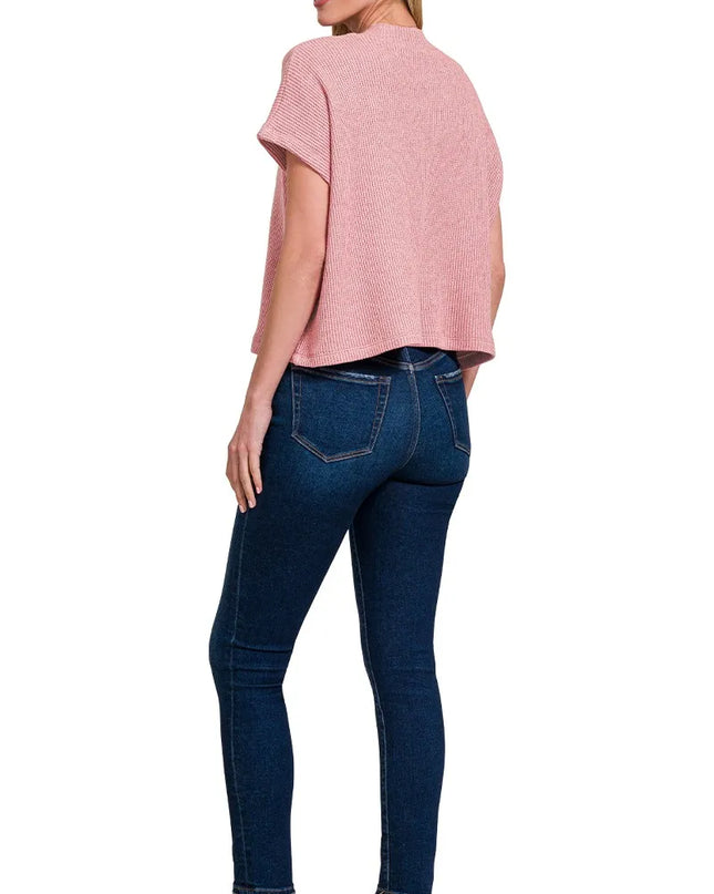 Zenana Sweater Boxy Top & Long Pants Set