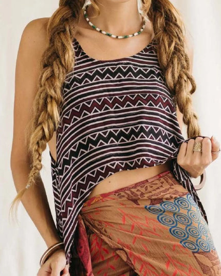 Printed Scoop Neck Tank 