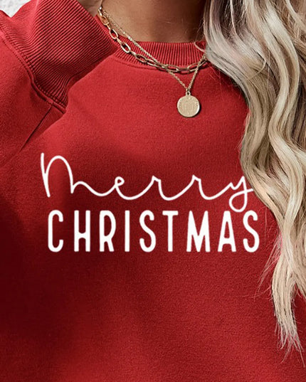 MERRY CHRISTMAS Dropped Shoulder Sweatshirt