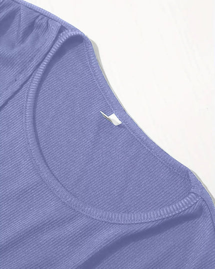 Side Tie Round Neck Tank and Pants Set