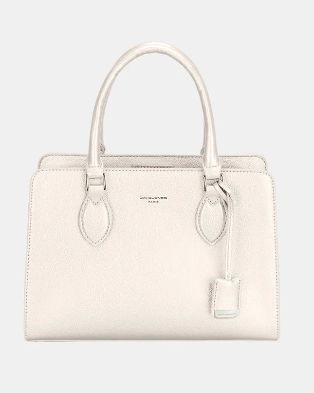 David Jones PU Leather Handbag Creamy White One Size