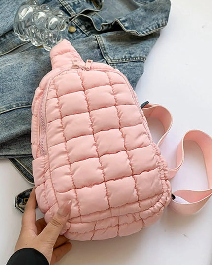 Quilted Nylon Crossbody Bag