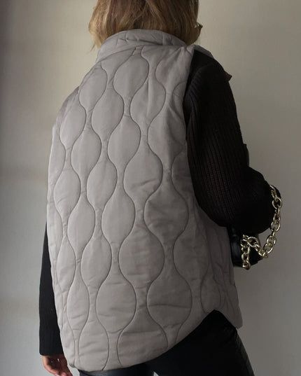 Collared Neck Vest with Pockets