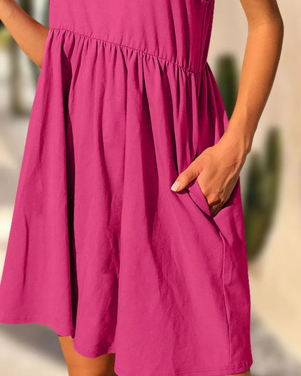 Tie-Shoulder Flowy Tank Dress