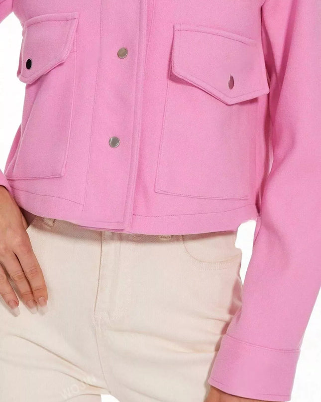 Snap Down Long Sleeve Jacket