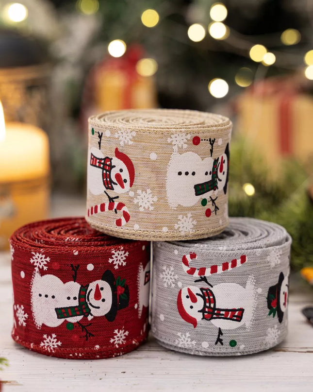 Christmas Snowman Decorative Ribbon
