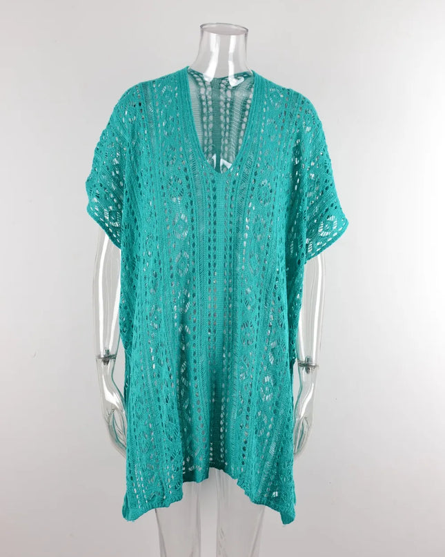 Angel Wings Cutout V-Neck Cover-Up with Tassel 