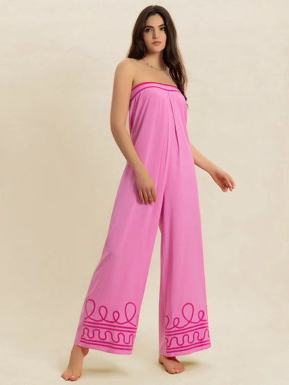 Wide Leg Tube Jumpsuit