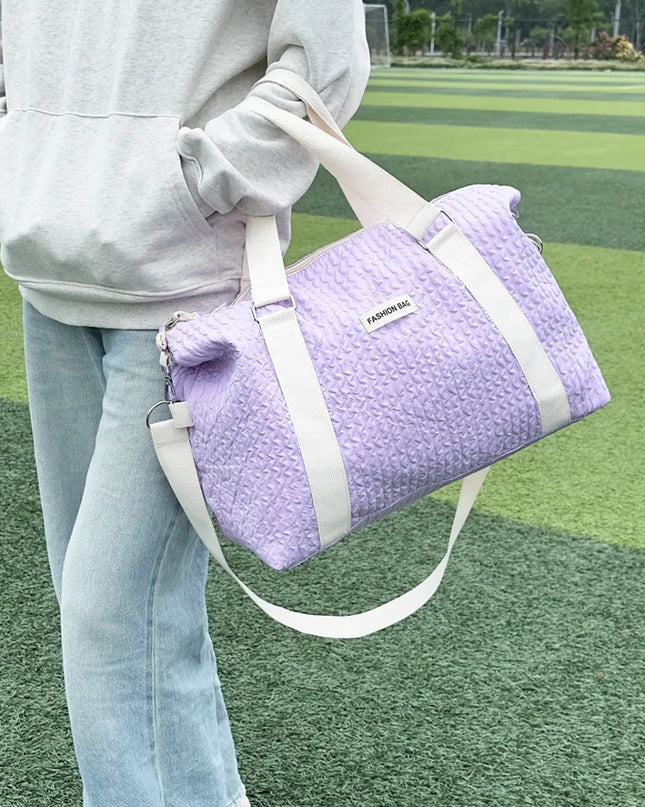 Textured Nylon Travel Bag