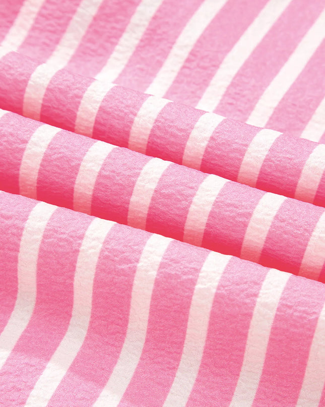 Stripe Buttoned Front Long Sleeve Top and Pants 2 Piece Sleepwear