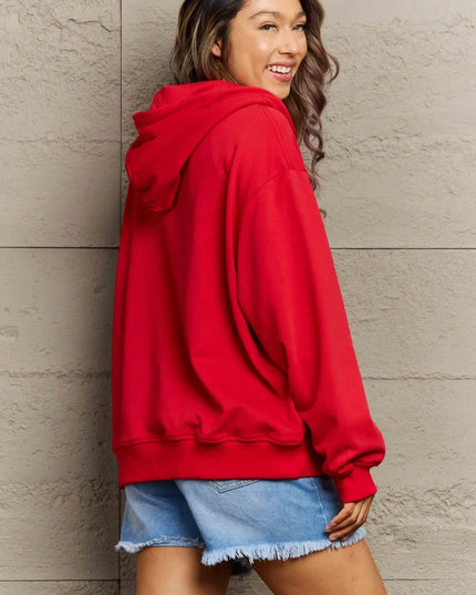 Full Size Zip Up Long Sleeve Hooded Jacket