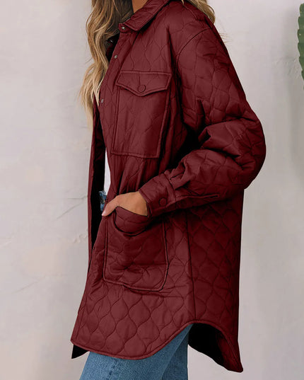 Snap Down Collared Winter Coat