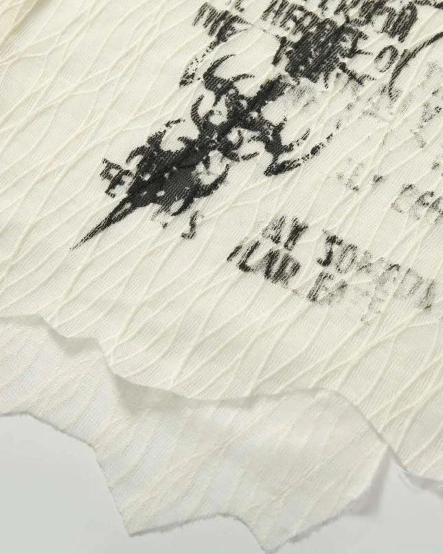 Men's Abstract Print Button-Up Shirt