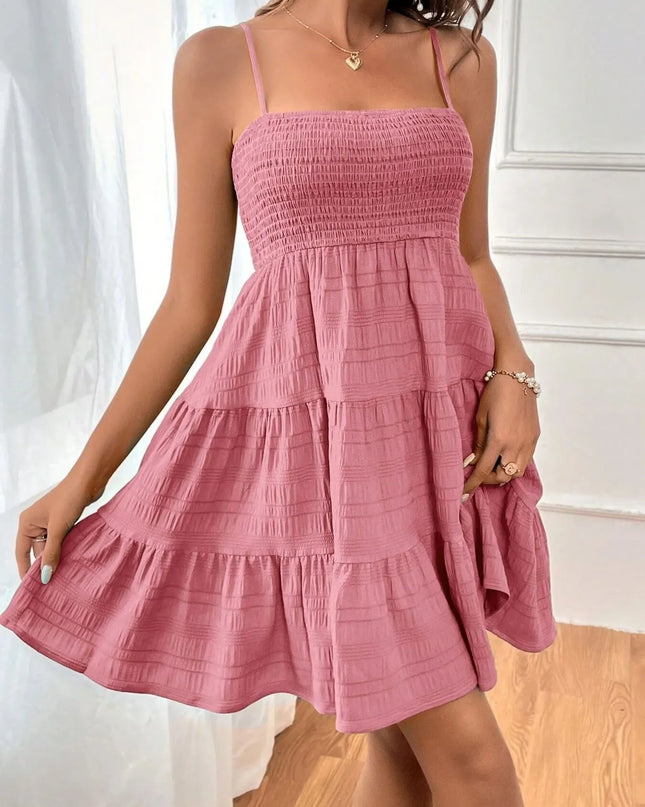 Smocked Tiered Cami Dress