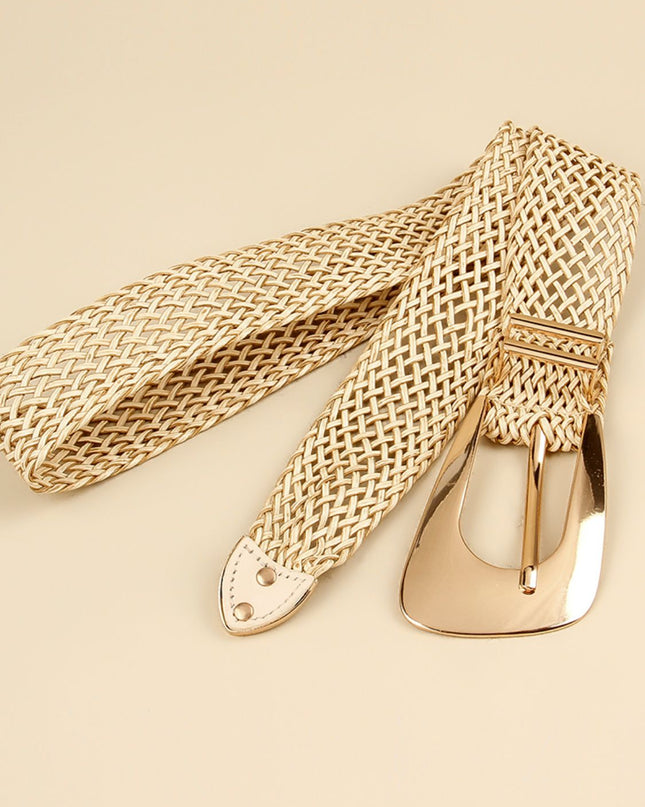 Irregular Buckle Braid Belt