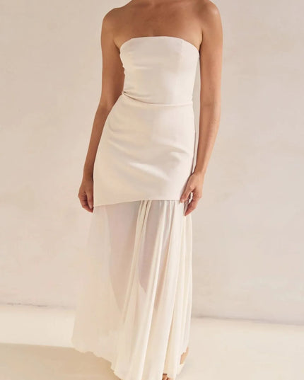 Layered Slit Tube Maxi Dress