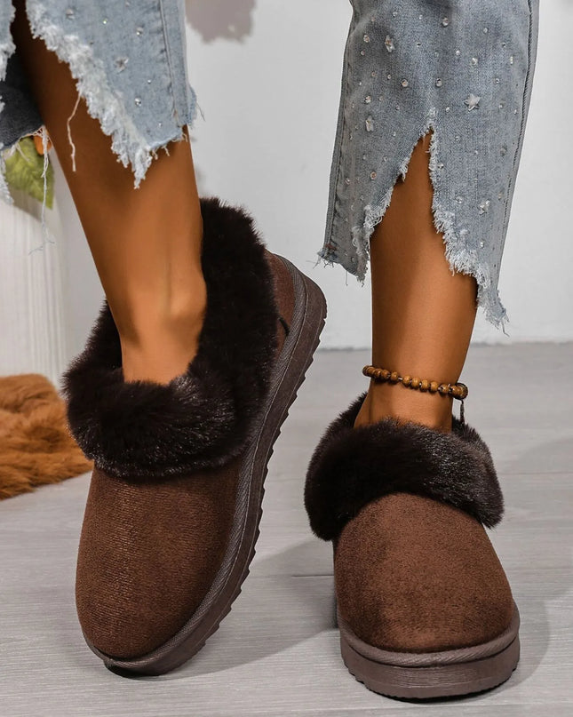 Cozy Winter Fur-Lined Ankle Boots