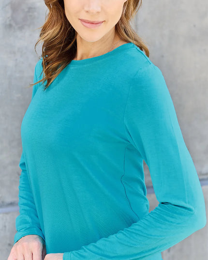 Basic Bae Full Size Round Neck Long Sleeve Top