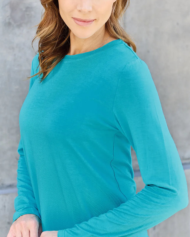 Basic Bae Full Size Round Neck Long Sleeve Top
