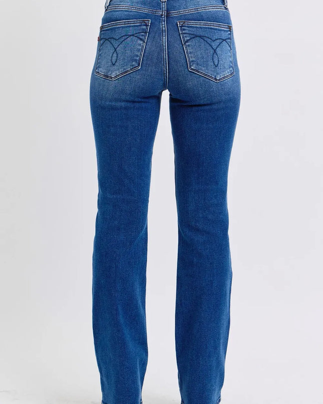 Judy Blue Full Size Run Mid-Rise Bootcut Jeans with Thermal Lining