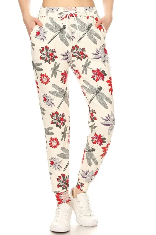 Leggings Depot Plus Size Buttery Soft Joggers with Drawstring MULTI