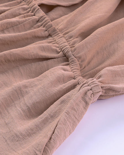 Tied Flounce Sleeve Plunge Romper